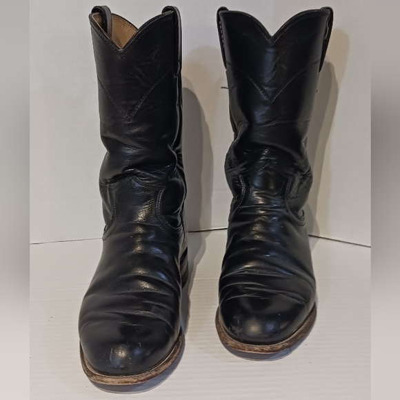 JUSTIN SZ 4 1/2 C Black Cowboy Boots - Picture 3 of 14